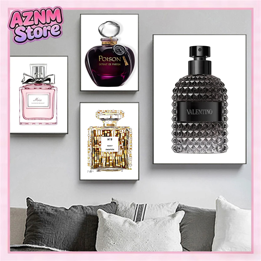 Perfume Villa Fragrance - 1 stuk frameloze minimalistische wanddecoratie vrouw