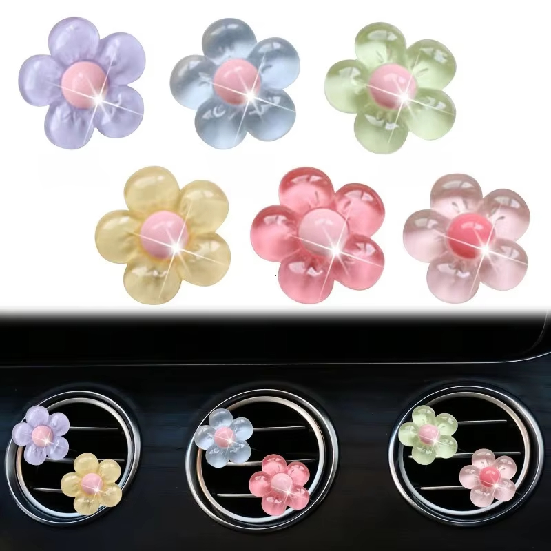 Fragrance Perfume Car - 6 stuks schattige bloem aromatherapie auto