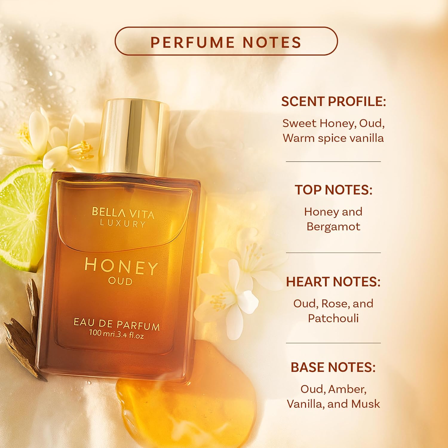 BellaVita Luxe Honey Oud EDP 3 - Vanilla Perfume Oil recensie en prijs