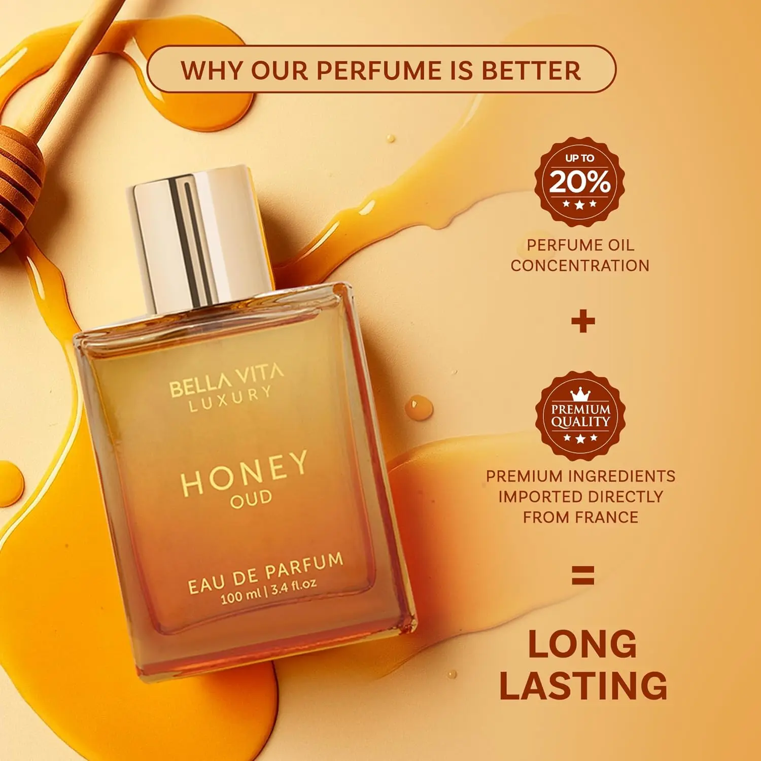 BellaVita Luxe Honey Oud EDP 3 - Vanilla Perfume Oil recensie en prijs